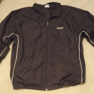 Reebok Black Windbreaker with White Trim